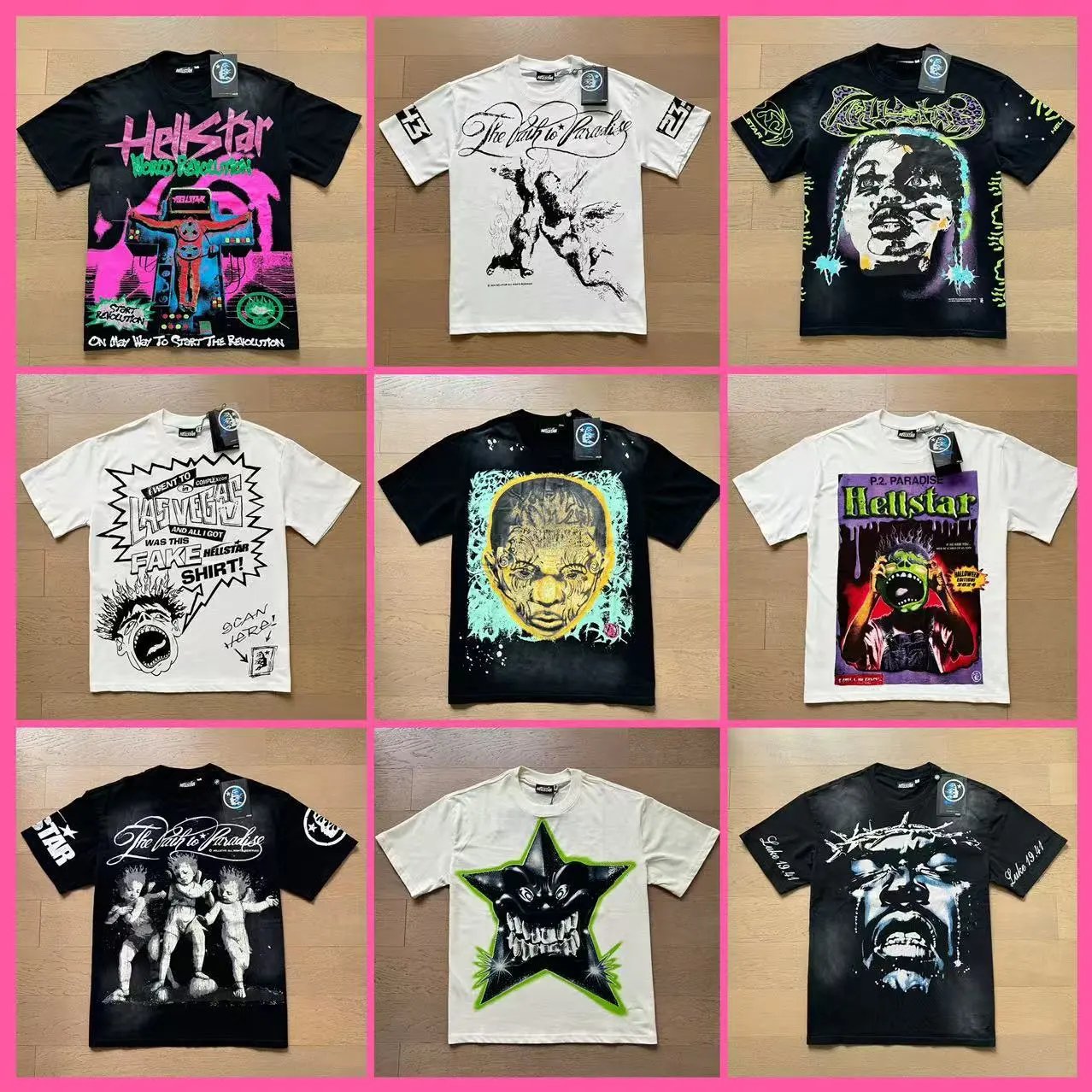 美式潮牌洗水做旧字母宽松青年短袖街头T恤男女同款