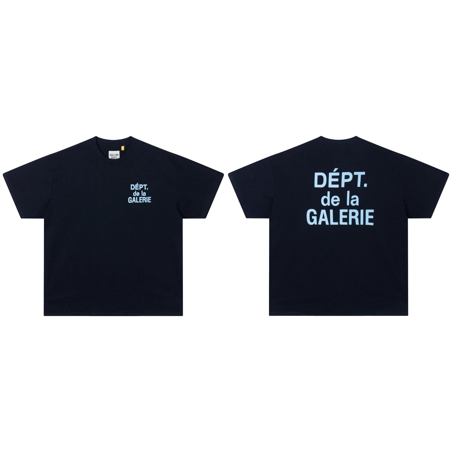 Black with Sky Blue Print