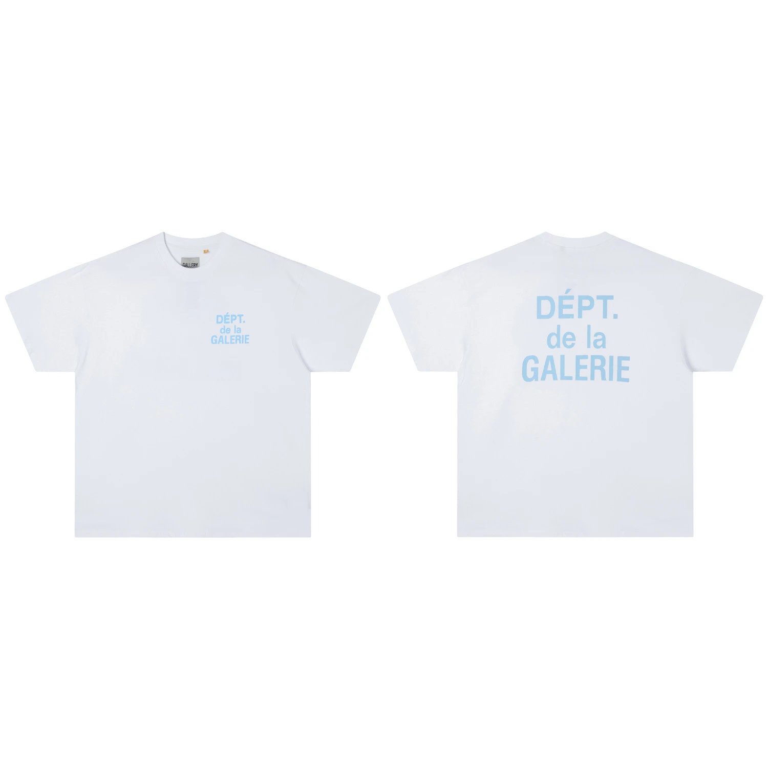 White with Sky Blue Print