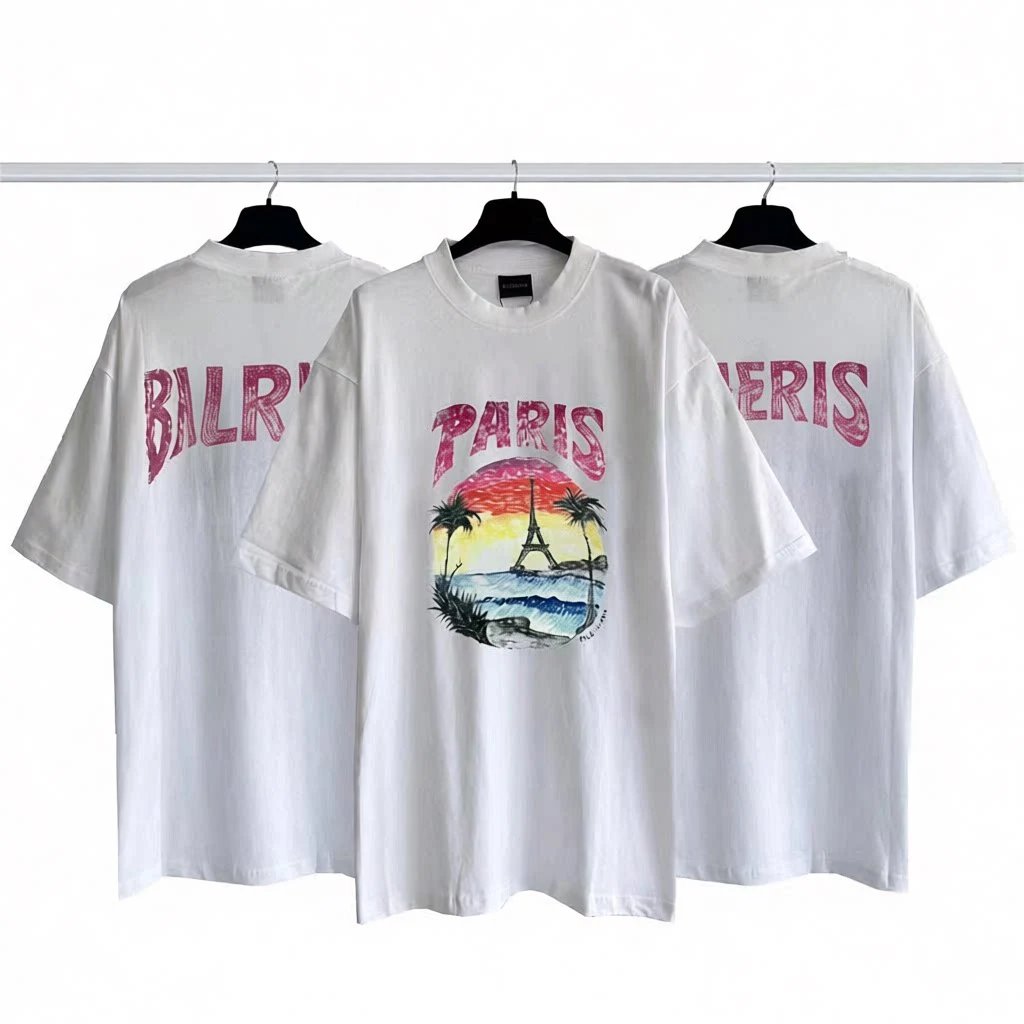 音乐限定-撕裂印花短袖T恤宽松休闲男女情侣款