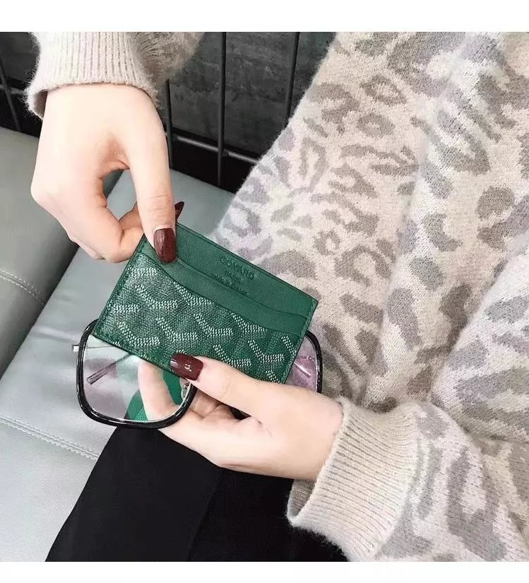 Goyard Saint Louis Card Holder Brown and Black - 2