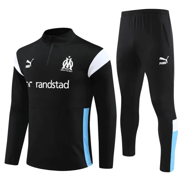 Puma Olympique de Marseille Training Set Black / White / Light Blue Tracksuit - 1