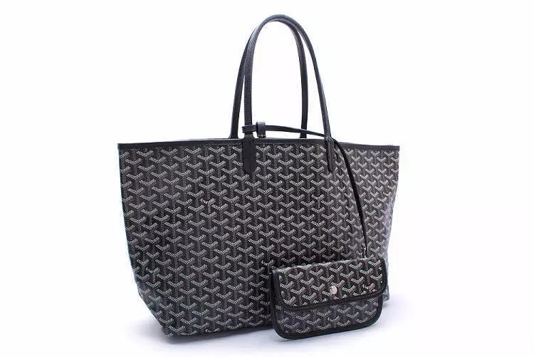 Goyard Saint Louis Tote Bag in Graphite Gray with Mini Pouch - 30