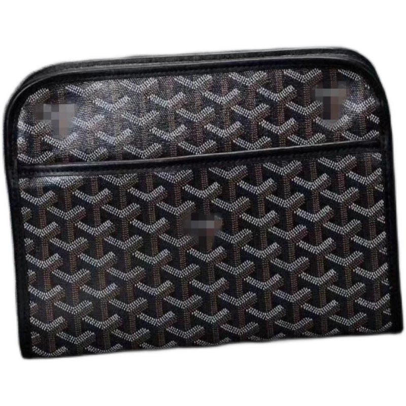 Goyard Saint Louis Pouch Black Monogram Canvas Clutch Clutches - 6