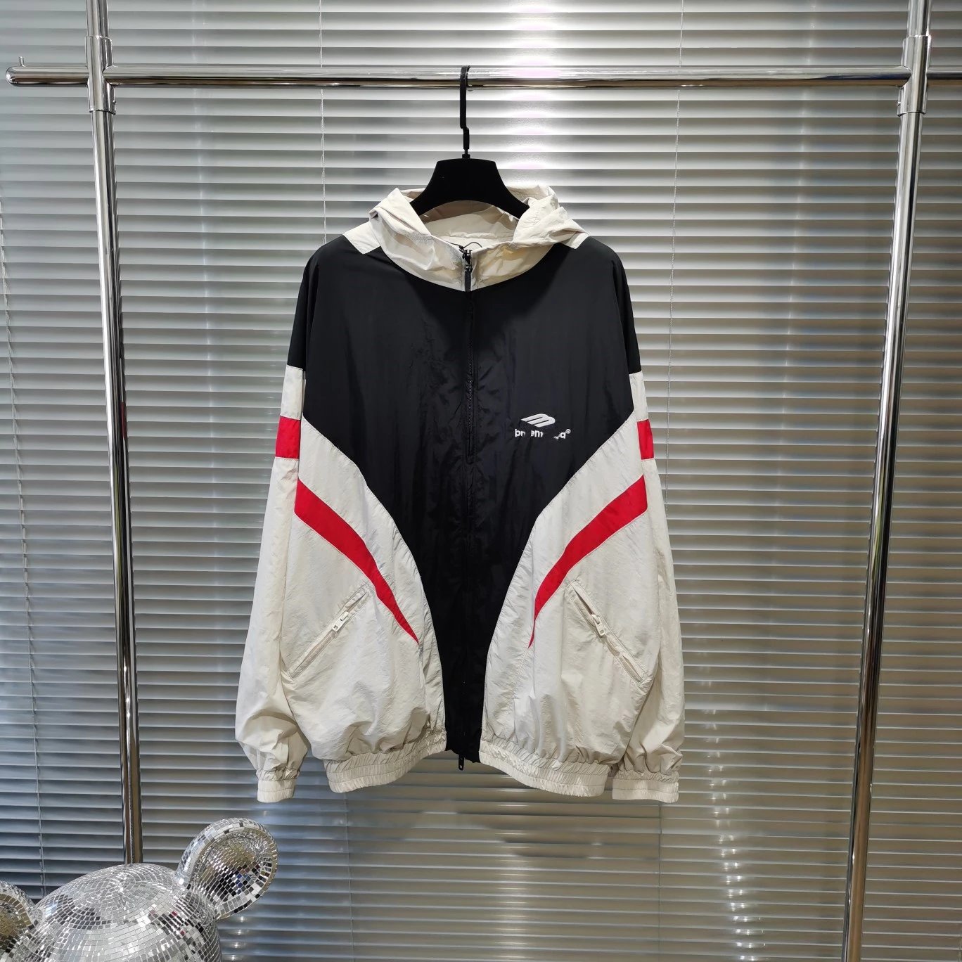 Brand Sport Black and White Windbreaker Jacket