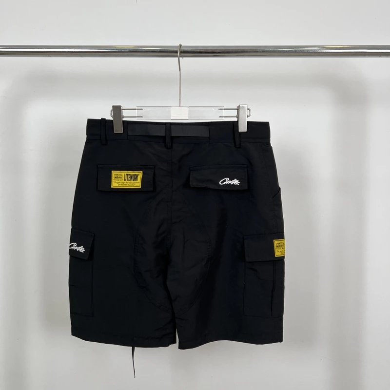 ELITEWORK Cargo Shorts Navy with Oval Graphic Print - 6