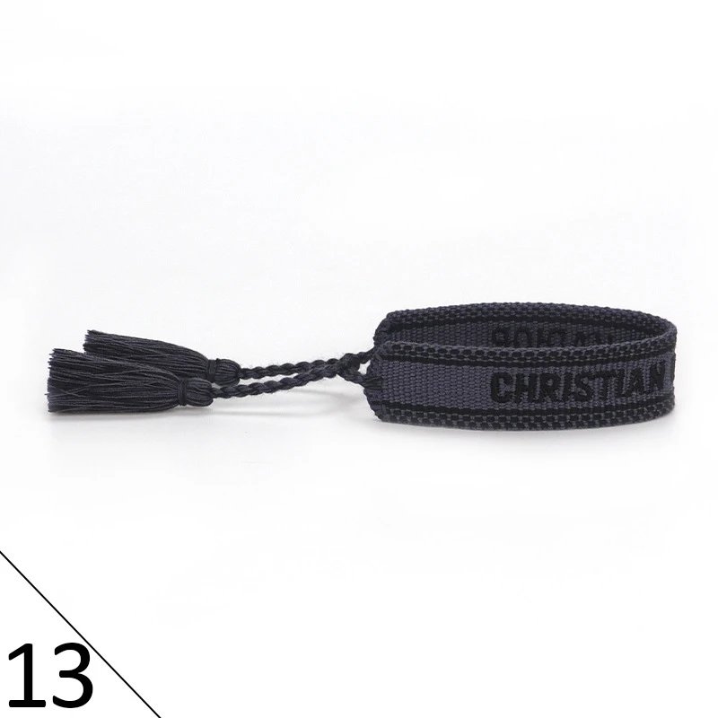 Dior Oblique Woven Bracelet Black Accessories Jewelry