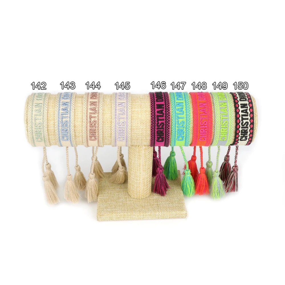 Dior Christian Tassel Woven Bracelet White / Black Jewelry - 8