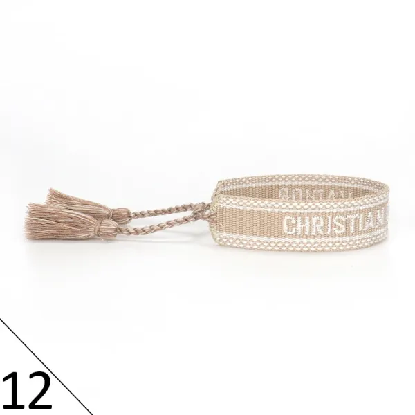 Dior Oblique Woven Bracelet Beige Accessories Jewelry - 1