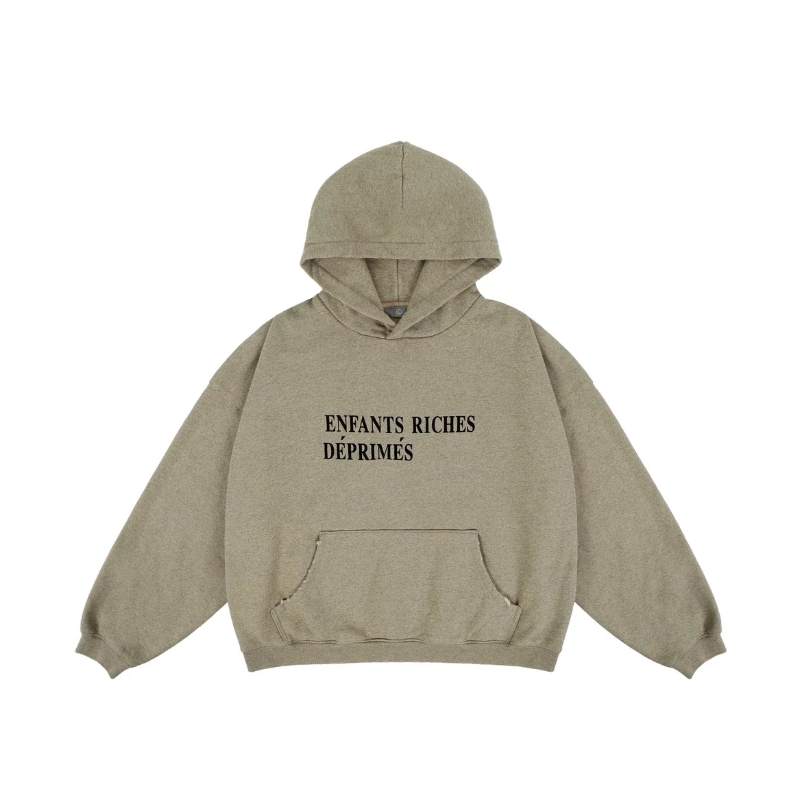 Enfants Riches Déprimés (ERD) French Slogan Distressed Hoodie - rep bluzy z kapturem