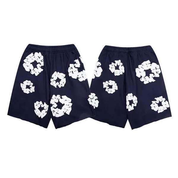 Design Scrunchie Print Shorts Navy - 1