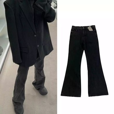 Balenciaga Black Flared Denim
