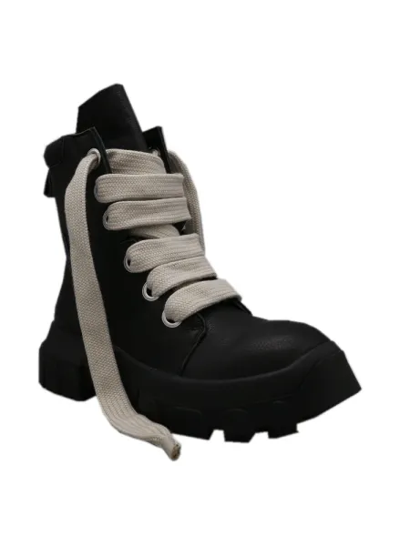 Design Chunky Combat Boot Black with Off-White Laces - 5