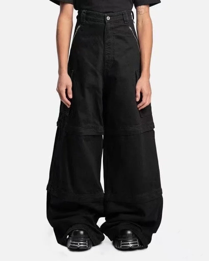 Vetements Pantalón Cargo Negro
