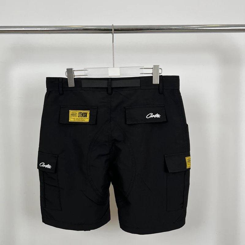 ELITEWORK Cargo Shorts Navy with Oval Graphic Print - 10