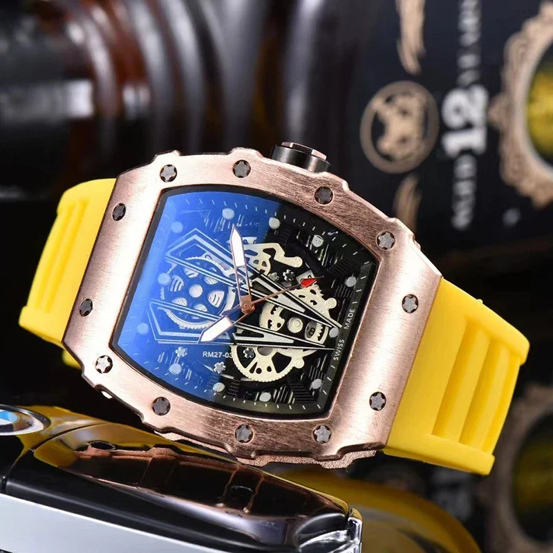 Richard Mille-Style Tonneau Skeleton Mechanical Watch