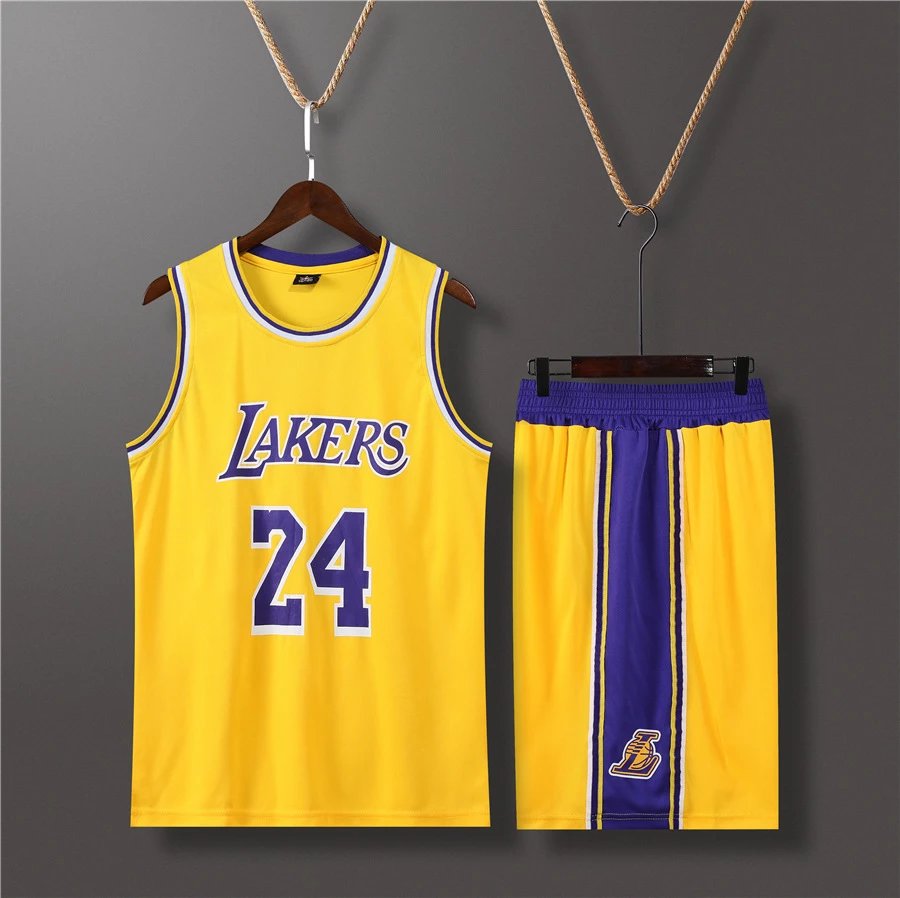 Lakers #24 Crew Neck Yellow
