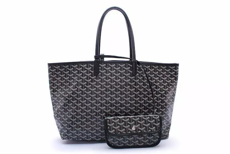 Goyard Saint Louis Tote Bag in Graphite Gray with Mini Pouch - 29