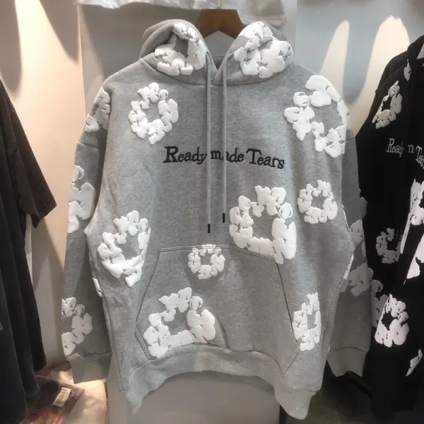 Saint Tears Oversized Graphic Hoodie Beige Multicolor Hoodie - 2