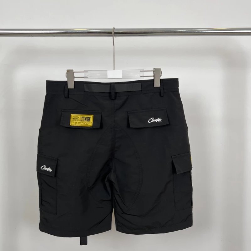 ELITEWORK Cargo Shorts Navy with Oval Graphic Print - 8