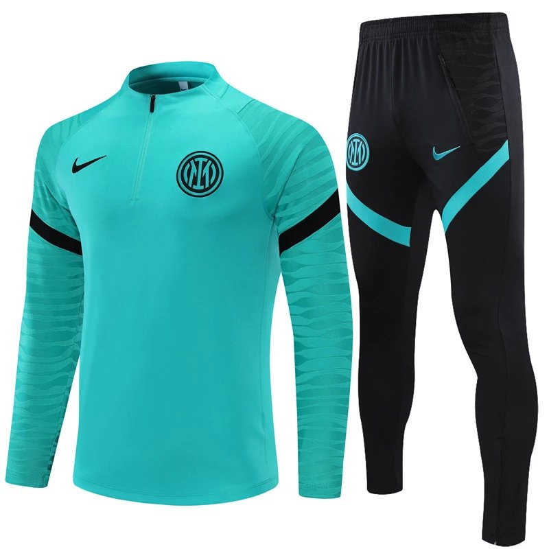 Inter Milan Training Tracksuit Teal and Black