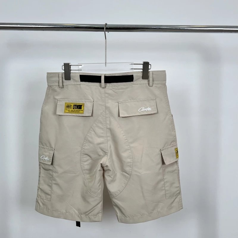 ELITEWORK Cargo Shorts Navy with Oval Graphic Print - 12