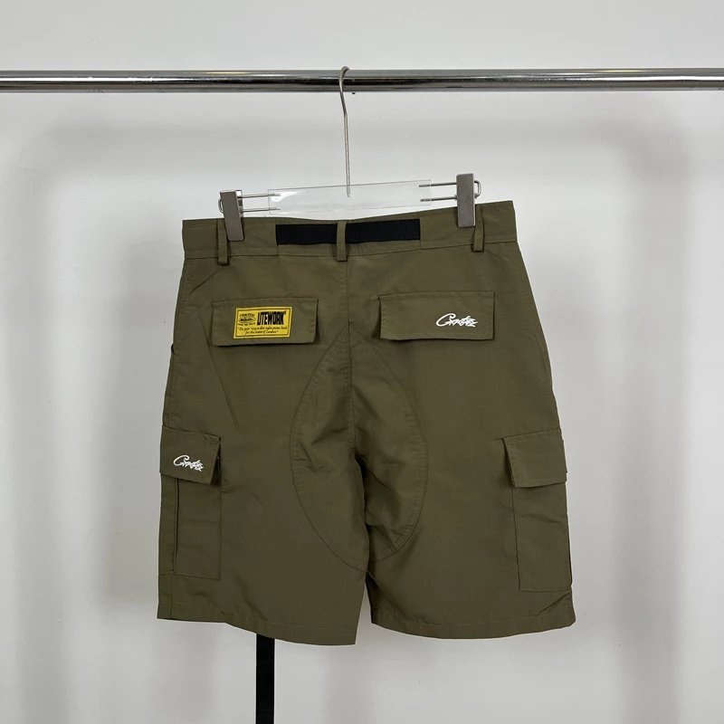 ELITEWORK Cargo Shorts Navy with Oval Graphic Print - 14
