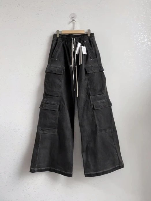 Rick Owens Edfu Cargo Denim Cargo (black)