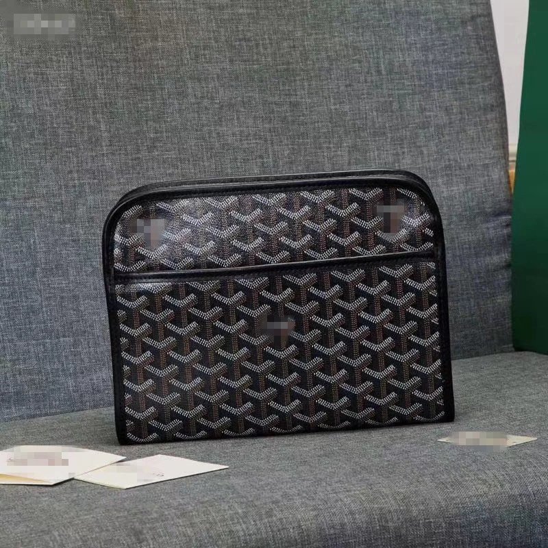 Goyard Saint Louis Pouch Black Monogram Canvas Clutch Clutches - 2