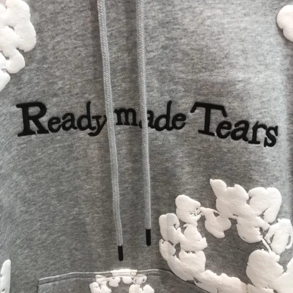Saint Tears Oversized Graphic Hoodie Beige Multicolor Hoodie - 4