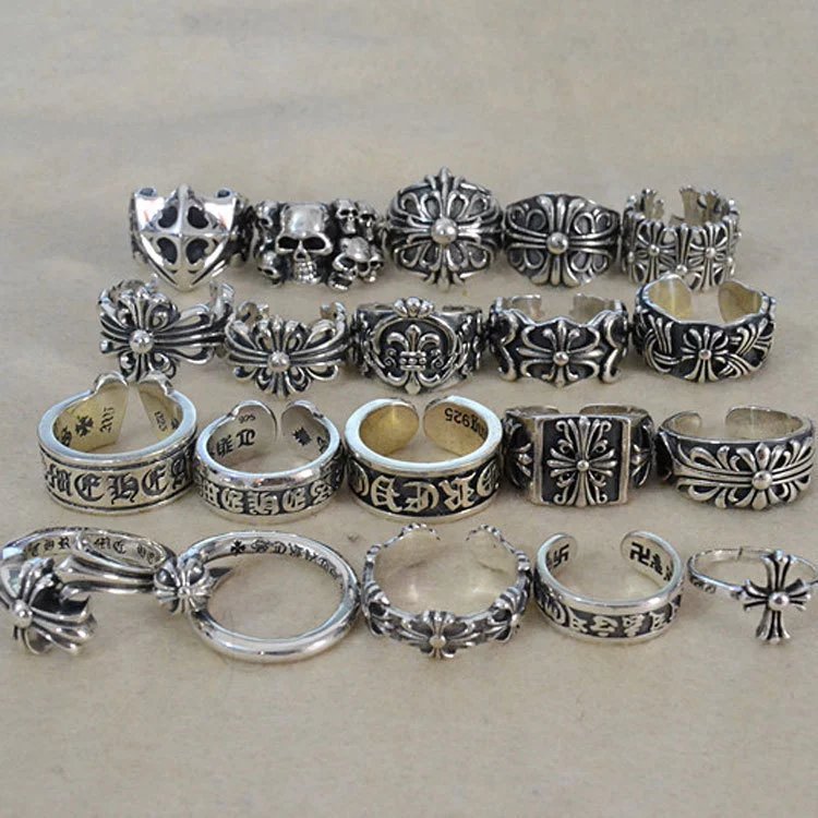 Design V-Style Adjustable Opening Ring Silver Jewelry - 2