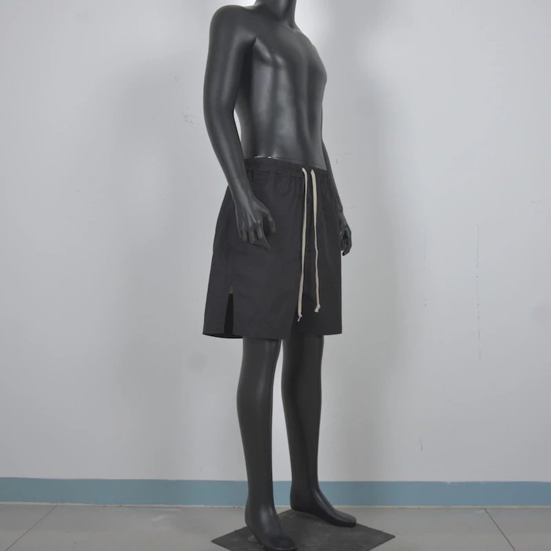 Rick Owens Black Drawstring Shorts