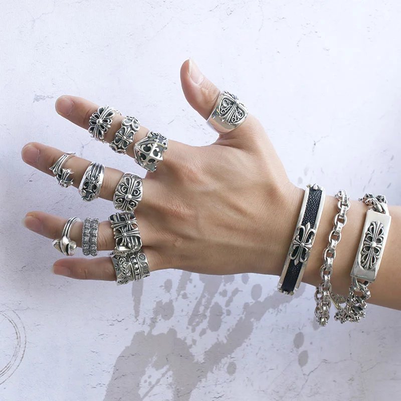 Design V-Style Adjustable Opening Ring Silver Jewelry - 6