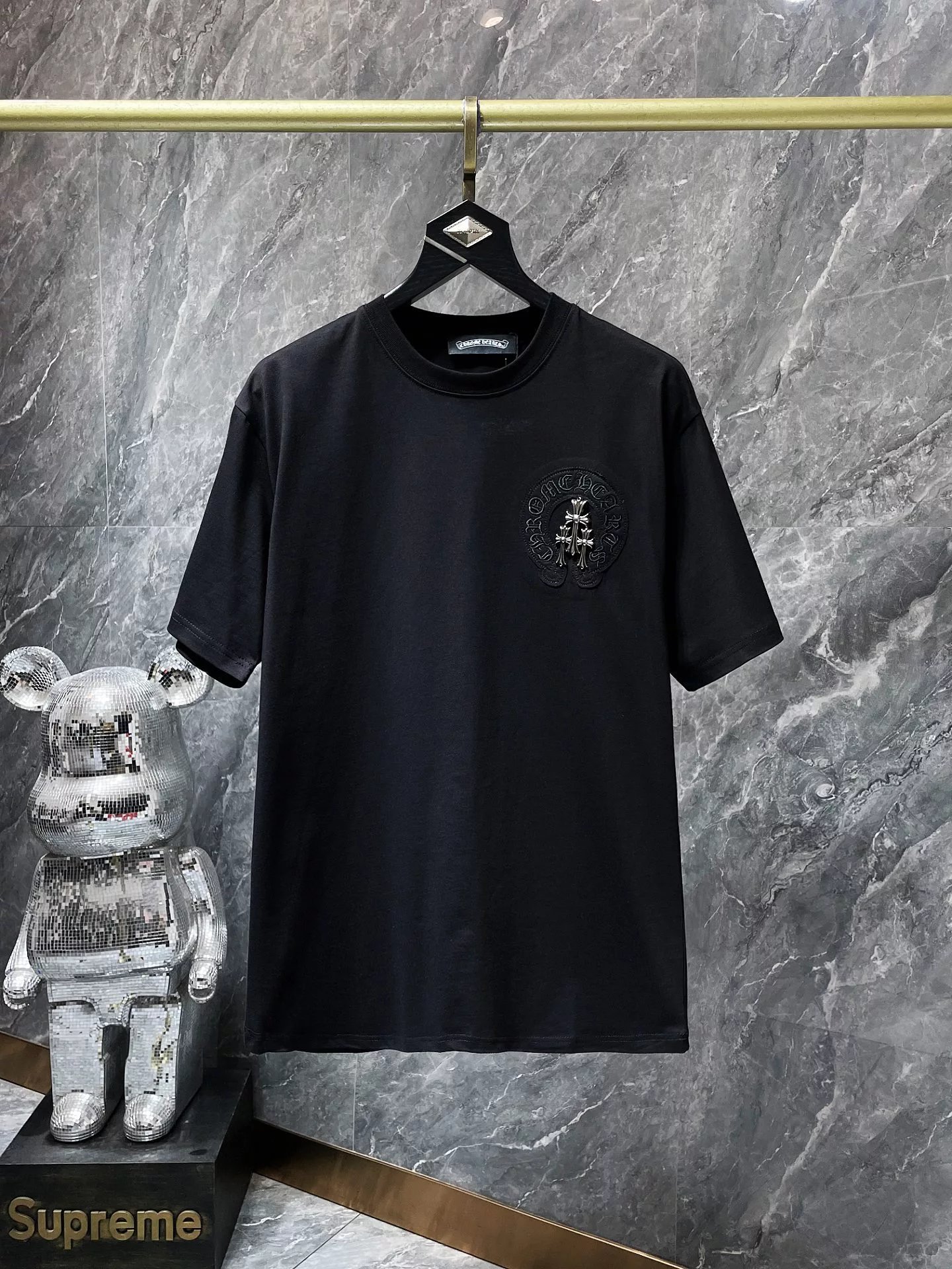 Chrome Hearts Cross Embroidered Black T-Shirt - 15