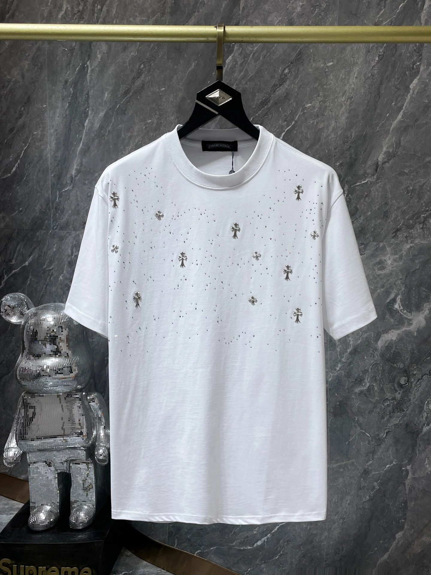 Chrome Hearts Cross Embroidered Black T-Shirt - 9