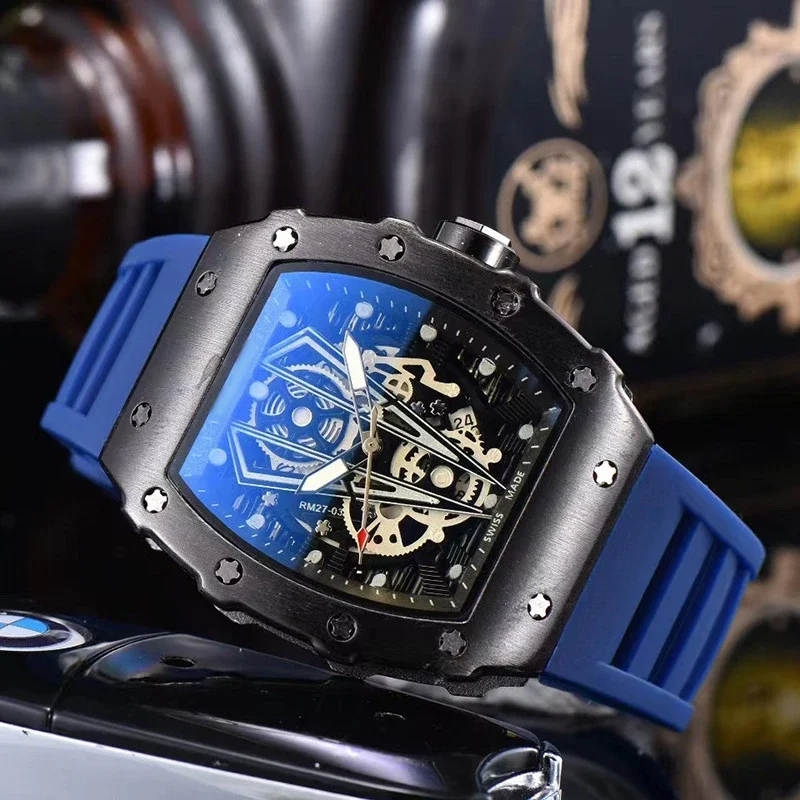 Richard Mille-Style Tonneau Skeleton Mechanical Watch