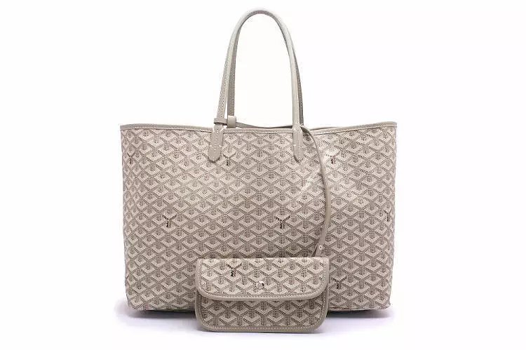 Goyard Saint Louis Tote Bag in Graphite Gray with Mini Pouch - 9