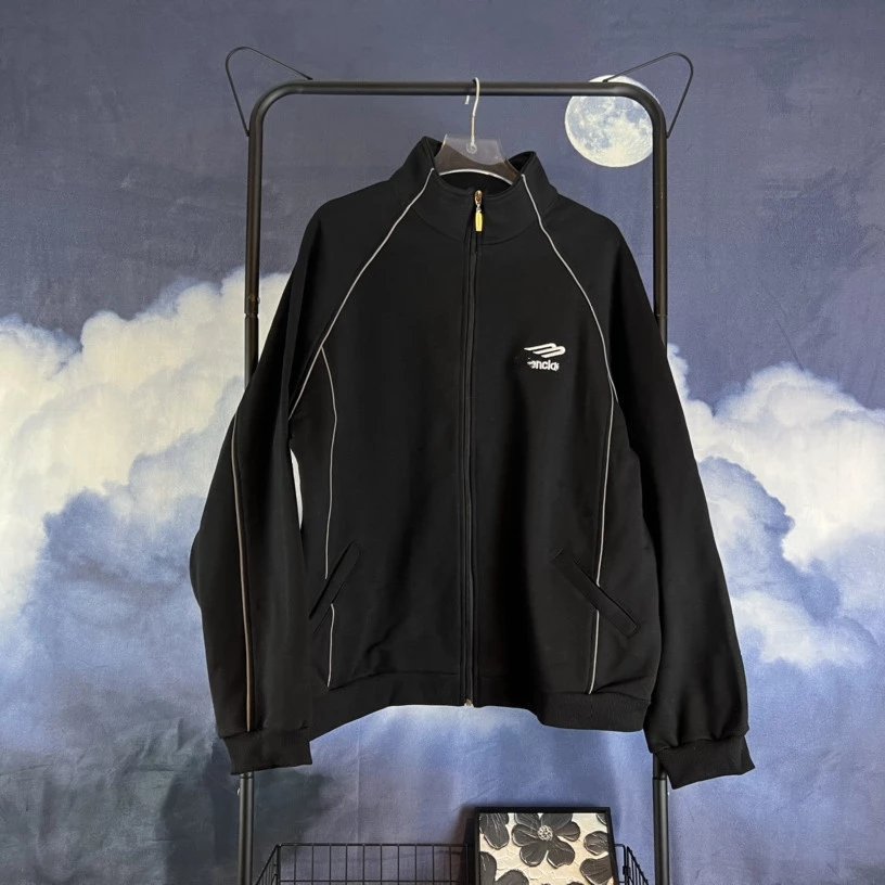 Ancla Black Full-Zip Track Jacket
