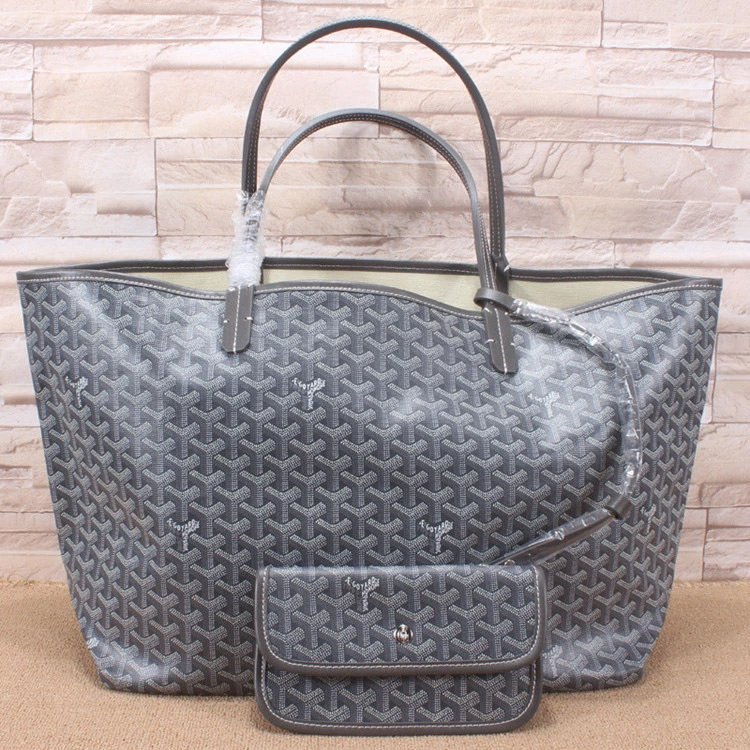 Goyard Saint Louis Tote Bag in Graphite Gray with Mini Pouch - 31
