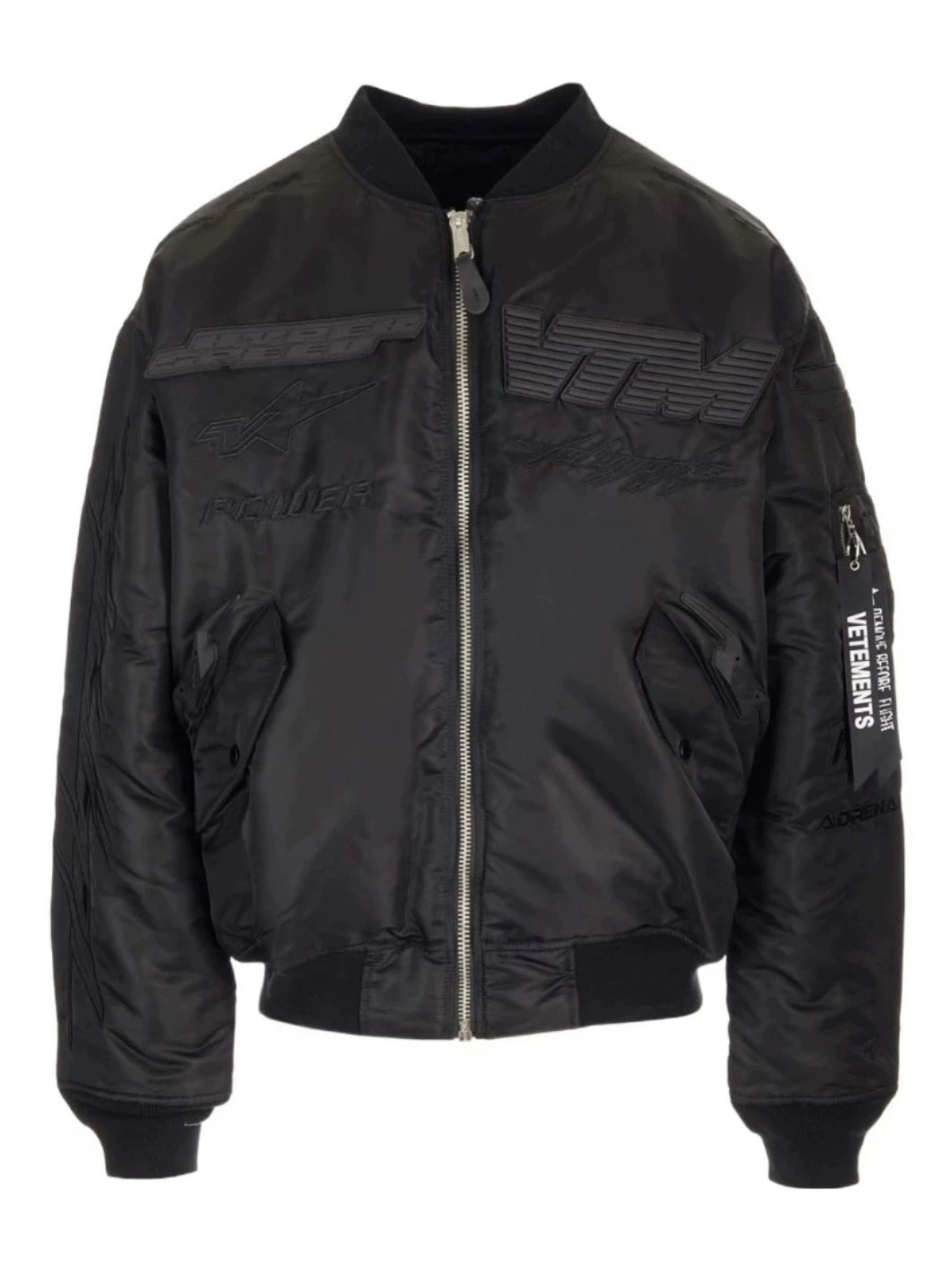Vetements Racing Bomber Jacket — black colorway — USFans Spreadsheet photo