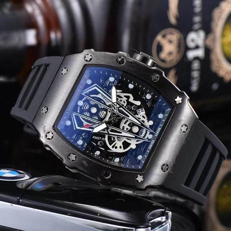 Richard Mille-Style Tonneau Skeleton Mechanical Watch