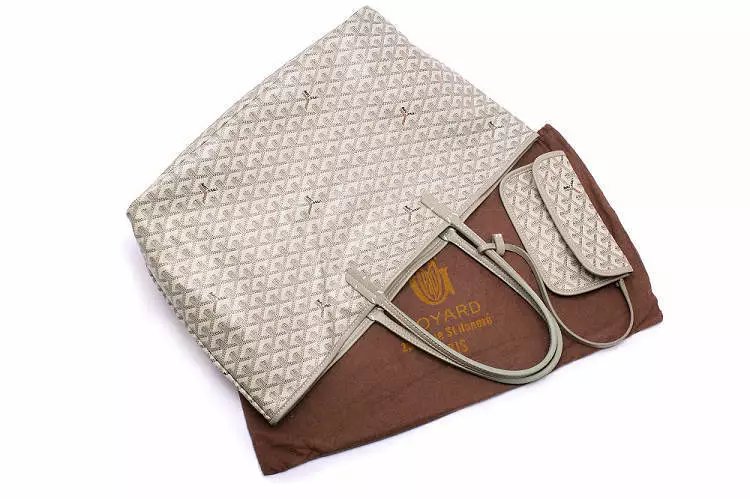 Goyard Saint Louis Tote Bag in Graphite Gray with Mini Pouch - 10