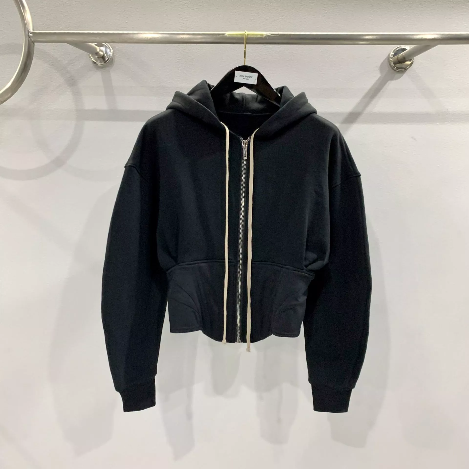 Rick Owens Sudadera Cropped con Cremallera