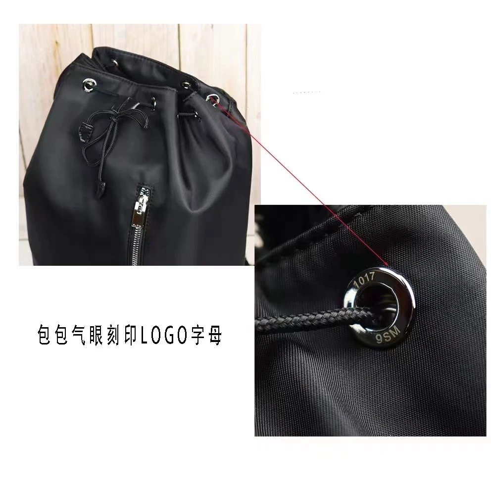 Design Leather Backpack with Buckle Closure Black - 9
