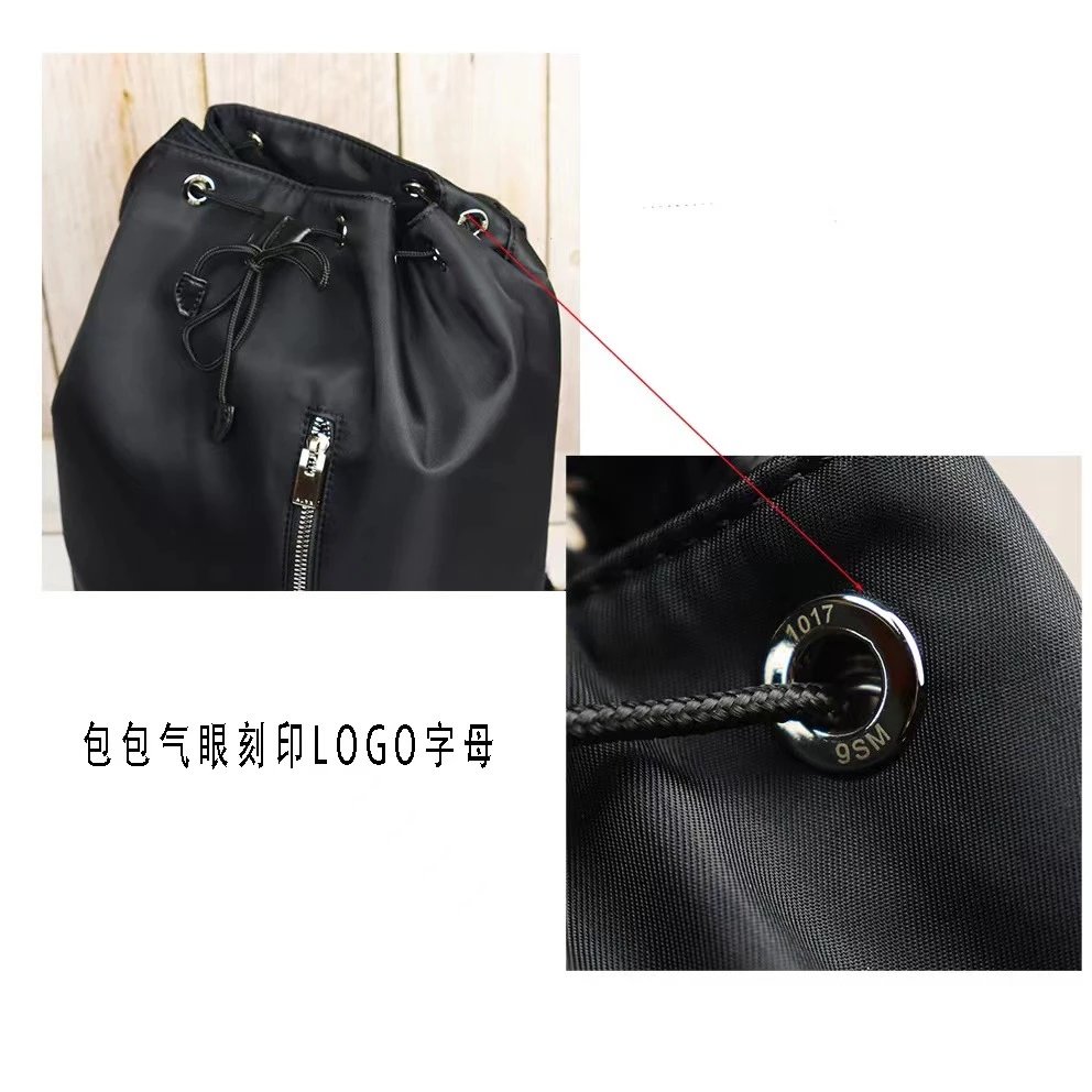 Design Leather Backpack with Buckle Closure Black - 16