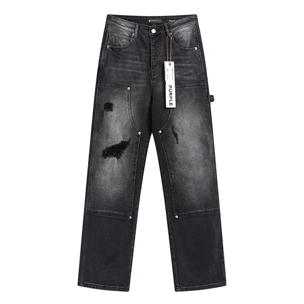 Purple Label Flared Perforated White Jeans - 27