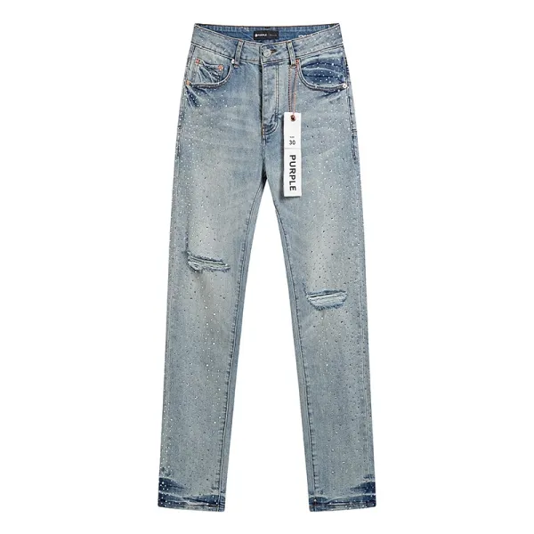 Purple Label Flared Perforated White Jeans - 15