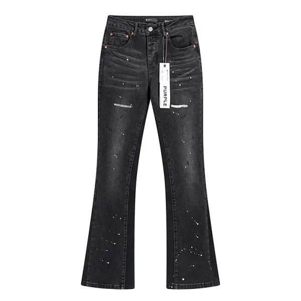 Purple Label Flared Perforated White Jeans - 22