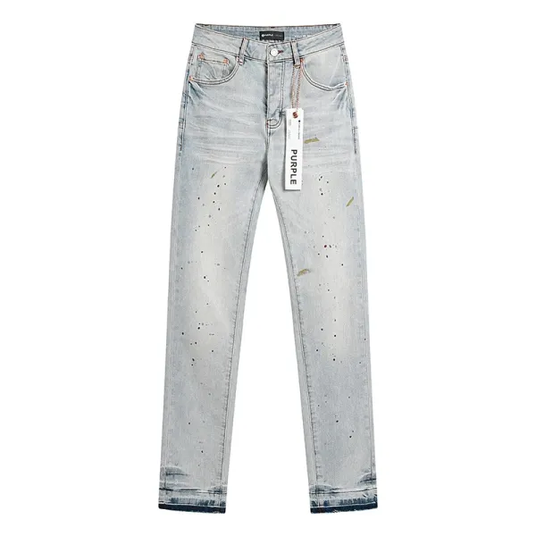Purple Label Flared Perforated White Jeans - 14