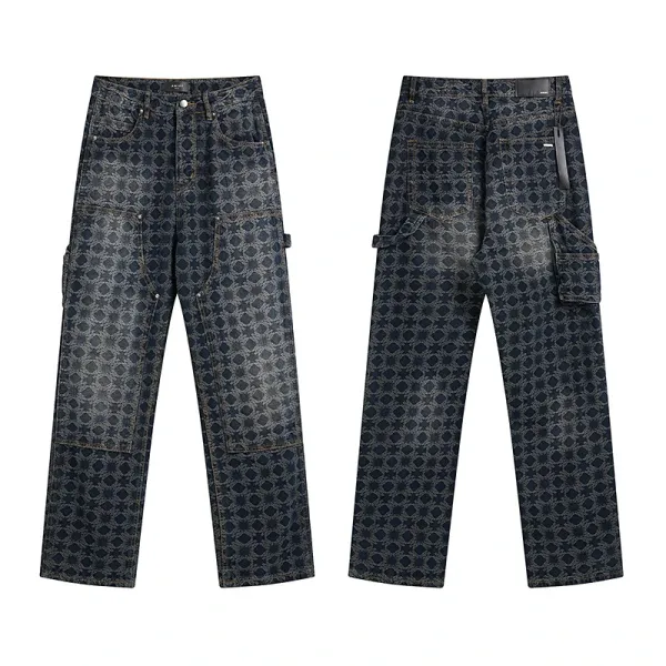 Off-White Industrial Print Cargo Jeans Multicolor - 1